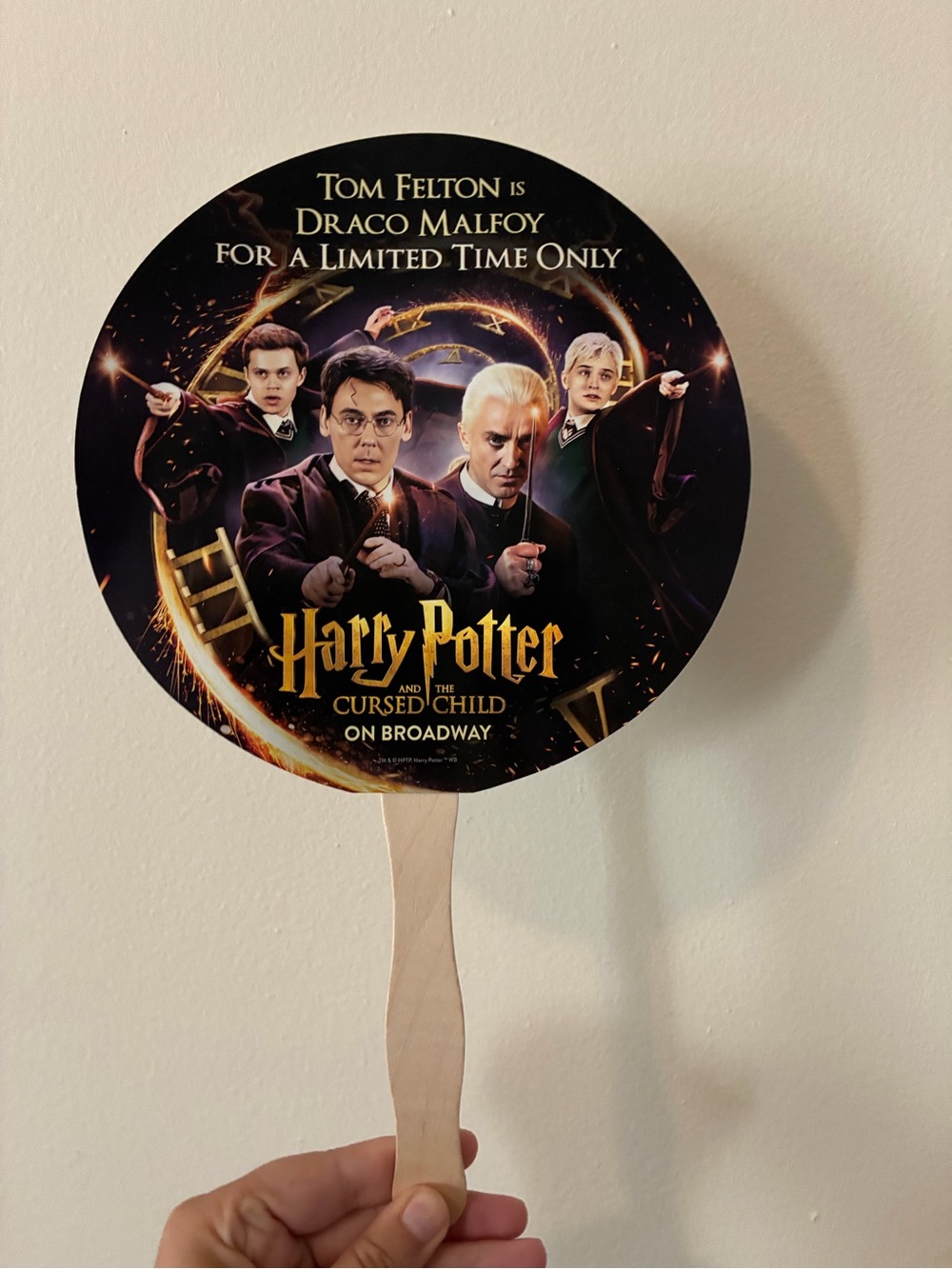Tom Felton - Harry Potter & The Cursed Child Rare Promo Summer Fan - Broadway